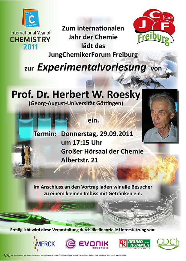 Experimentalvorlesung Prof. Roesky am Do., 29.09.11 (JungChemikerForum)