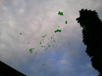Ballonaktion auf dem Fakultätfest