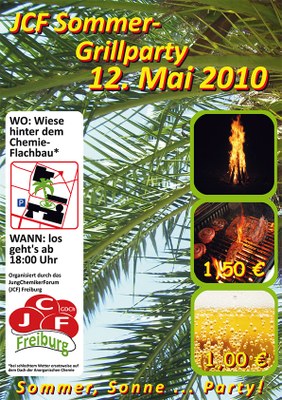 Plakat für unsere erste Grillparty