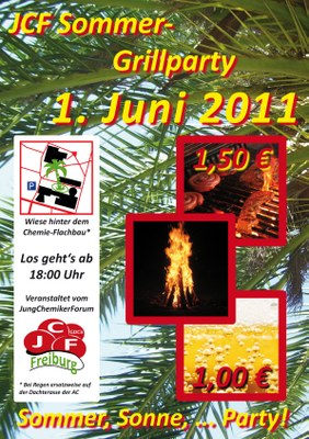 Plakat zur Wiederauflage unserer Grillparty