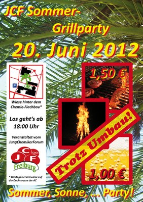  Plakat unserer dritten Grillparty