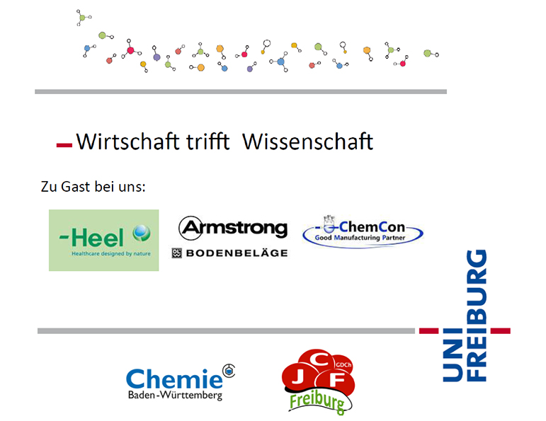 Werbeplakat zum Projekt "Wirtschaft trifft Wissenschaft"