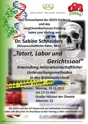 Werbeplakat zum Vortrag von Dr. Sabine Schneiders (BKA)