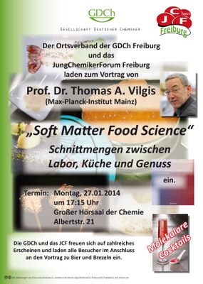 Werbeplakat zum Vortrag von Prof. Dr. Thomas Vilgis